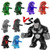 Set of 9 Godzilla Vs King Kong Action Figures Blocks,2021 Godzilla King of The Monsters Anime Movable Joint Action Figure Assembled Model Toy Kids Gift