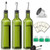 GM GMISUN Olive Oil Dispenser Bottle, 17oz Olive Oil Bottles, Dark Green Oil and Vinegar Dispenser, Leakproof Glass Cooking Oil Cruet for Kitchen with No Drip Pour Spouts,Labels and Funnel - 3 Pack