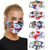 5Pcs Face-Masks Reusable Washable Christmas Santa Elk Print Face-Mask Comfortable Breathable-Mask for Unisex
