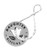 Daughter A Beautiful Flower Reversible Blessing Ring Keychain