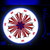 Hand Paint - DJ Turntable Slipmat 12 inch GLOW -glows under black light-