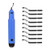 Deburring Tool Set, Anti-Slip Burr Handle with 10pcs Sharp Deburring Blades, Blur Remover Hand Tool for Plastic Copper Aluminum Silver