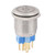 uxcell 24V 18mm Red Light 22mm Thread Dia ON/OFF Latching Push Button Switch