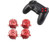 ABXY Aluminium Metal Mod Kit Levers Joystick Bullet Buttons for PS4 PS3 Controller -Red-