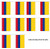 10' Colombia String Flag Party Bunting Has 10 Colombian 6"x9" Polyester Banner Flags Attached, Popular for School Classroom, Bars, Restaurants, World Cup Theme Parties