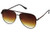 Flawless Large Flat Lens Mirror Gradient Lens Aviator Sunglasses for Men and Women -Brown-