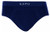 Lupo Men's Micro Modal Seamless Briefs Underwear, Large Navy Blue