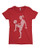 Threadrock Big Girls' Soccer Player Typography Fitted T-Shirt - Small, Red