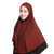 Daxin Muslim Hijab Amira Islamic Solid Soft Scarf Long Hejab Head Shawls Brown