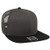 Otto Square Flat Visor SNAP 6 Panel Mesh Back Trucker Snapback Hat - Blk/Ch.Gry/Ch.Gry