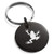 Tioneer Black Stainless Steel Frog Small Medallion Circle Charm Keychain Keyring
