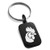 Tioneer Black Stainless Steel Rooster Small Rectangle Dog Tag Charm Keychain Keyring