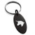 Tioneer Stainless Steel Unicorn Small Oval Charm Keychain Keyring