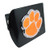 Clemson METAL emblem (colored emblem) on black METAL Hitch Cover