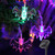 SNOMYRS Halloween Decoration Lights 21ft LED Bat String Lights 30 Led Solar String Light with 8 Modes for Patio Garden Gate Yard Halloween Christmas Decoration-Multicolor-