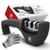 Kitchen Knife Sharpener - 3 Stage Knife Sharpening Tool Sharpens Chef's Knives - Kitchen Accessories Help Repair, Restore and Polish Blades Quickly, Food Safety Cut Resistant Glove Included, Black