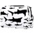 Small Makeup Bag Zipper Pouch, Portable Travel Cases Makeup Bags For Women Men Girls, Makeup Bag Zipper Pouch Sharks Black and White