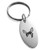 Tioneer Stainless Steel Hornet Small Oval Charm Keychain Keyring