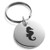 Tioneer Stainless Steel Seahorse Small Medallion Circle Charm Keychain Keyring