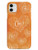 Inspired Cases - 3D Textured iPhone 12 Mini Case - Rubber Bumper Cover - Protective Phone Case for Apple iPhone 12 Mini - Oma Doodle Hearts - Orange