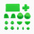 L1 L2 R1 R2 Dpad Buttons Joystick Plating Full Set Buttons for PS4 Controller DualShock 4 Old Version JDS-011 JDS-001 JDS-010 -Green-