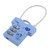 Aexit Blue Metal Padlocks  and  Hasps T-Shirt Shape 3 Digits Suitcase Combination Combination Padlocks Password Lock