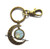 Charming Moon Keychain,Norfolk, Virginia Charming map Moon Key Ring, Virginia Beach map Moon Keychain, Norfolk map Moon Key Ring, map jewelry,AO220