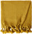 Creative Co-Op Gold Cotton Throw with Pom Poms