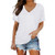 Dosoop Womens Short Sleeve V Neck T Shirts Loose Casual Summer Basic Tops Tees Tunic Blouse