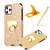 Crystal TPU Case for iPhone 12 Pro Max 6.7",Gold Glitter Silicone Case for iPhone 12 Pro Max 6.7",Herzzer Diamond Soft Gel Anti-Scratch Case with 3D Cute Bear 360 Degree Rotating Stand Ring Holder