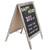 MyGift Freestanding Rustic Torched Wood Message Memo Chalkboard Sign/Sidewalk A-Frame Chalk Sandwich Board (Renewed)