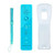 ADQOO Wii Remote Controller, Wireless Replaceable Remote Game Controller with Silicone Case and Wrist Strap for Nintendo Wii  and  Wii U -Blue-