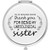 Muminglong Frosted Compact Mirror for Sister from Sister,Brother, Birthday, Christmas Ideas for Sister-My Bonuses Sister -Silver-