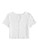 Floerns Women's Lettuce Trim Button Down Short Sleeve Rib Knit Crop Top T-Shirts White XL