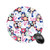 Round Table Mat Geometric Leaf Figure Patchword Round Mousepad for Laptop, Computer  and  PC, Non-Slip Rubber Base, Waterproof, Customized Gaming  and  Office Mouse Mat
