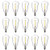 FLSNT 15 Pack ST38 LED String Light Replacement Bulbs for Patio,E12 Candelabra Base,0.6W,2700K Soft White Light,50LM,CRI80,Non-Dimmable