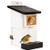 Zcaukya Bird Feeder House, Natural Wooden Bird House with Refillable Feeder for Outside with Pole for Finch, Wren, Bluebird, Cardinals