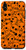 iPhone XS Max Black Skulls Doodle Halloween Pattern Orange Design Case