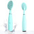 Sonic Facial Cleansing Brush, Electric Face Cleansing Brush with 5 Adjustable Speeds, Waterproof Rechargeable Silicone Face Brush for Deep Cleansing, Gentle Exfoliating, Massaging -Blue-