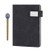 Classic Vintage Retro Leather Cover Thick 480 Blank Pages Notebook A5 Daily Bible Study Memo Travel Journal Diary Drawing Book Sketchbook Scrapbook Life Records Notepad Jotter Work-book -Black-