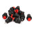 Aexit 10 Pcs Control electrical Red Cap Normal Open Momentary Push Button Switch SPST AC250V/1.5A 125V/3A