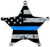 MADI Sticker Sheriff Star Badge Police Decal for Car Truck Window USA Stickers -4", Reflective-