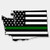 PoteLove Thin Green Line Flag Washington Sticker for Envelope Laptop Fridge Guitar Car Motorcycle Helmet Luggage Cases Decor