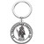 Patron Saints Antiqued St. Christopher Medal Mens Womens Stainless Steel Keychain Protect Us Key Ring