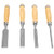 Wood Chisel Set Chrome Vanadium Alloy Steel Carving Chisel 4Pcs Wooden Handle Carpentry Woodworking Tool