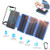 10000mAh Solar Qi Wireless Charger, Outdoor Portable Power Bank with 3 Solar Panels and Carabiner, Fast Charge External Battery Pack with Dual 2.1A Output USB Compatible with Smartphones, Tablets, etc