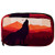 Inhomer Toiletry Bags for Women Wolf Red Travel Cosmetic Makeup Pouch Handy Pencil Cases
