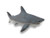Things2Die4 Gray Weathered Finish Wood Look Shark Statue