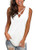 Womens Sexy V Neck Tank Tops Casual Sleeveless T Shirts Tops Summer Criss Cross Cotton Loose Regular T-Shirts Tees White Womens Sexy V Neck Tank Tops Casual Sleeveless T Shirts Tops Summer Criss Cross Cotton Loose Regular T-Shirts Tees White
