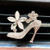 Sino Banyan High Heel Shoe Car Air Vent Clip Charm, Bling Car Accessories, Crystal Women Fashion Shoe w/Flowers, Car Interior Decoration Charm, Rhinestone Car Bling Accessories, Glam Car Decor